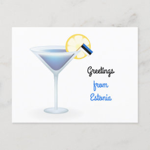 Greetings From Estonia Cocktail Holiday Card