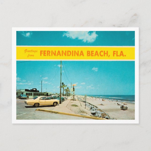 Greetings from Fernandina Beach, Florida Travel Postcard (Front)