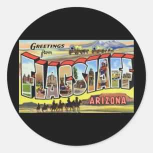 Greetings from Flagstaff Arizona Classic Round Sticker