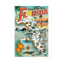 Greetings From Florida 20x28 Poster Print