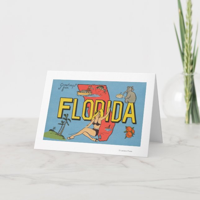 Greetings from Florida (Blue)Florida Card (Front)