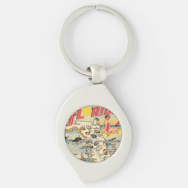 Greetings From Florida Key Ring (Front)