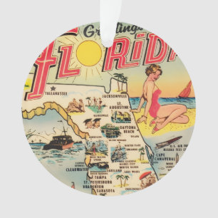 Greetings From Florida Ornament
