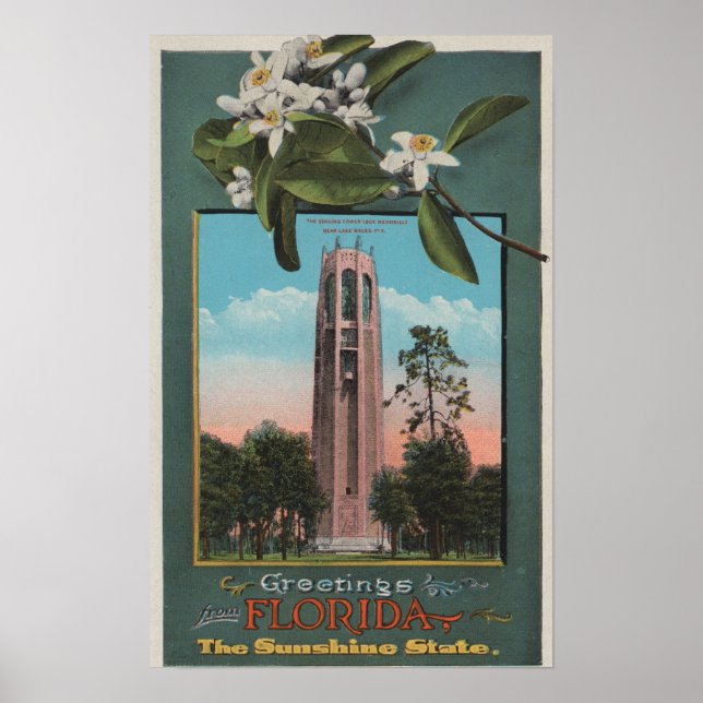 Greetings from Florida & Picture of the Singing Poster (Front)