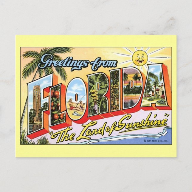 Greetings From Florida Postcard (Front)