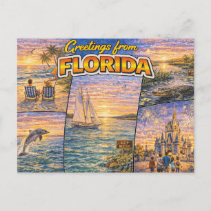 Greetings From Florida Postcard