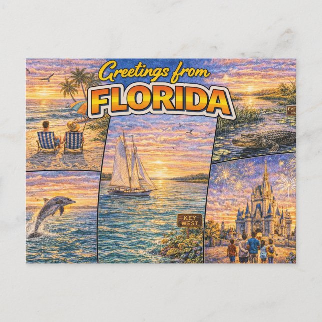 Greetings From Florida Postcard (Front)