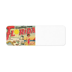 Greetings From Florida Return Address Label