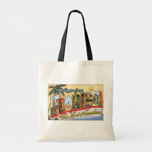Greetings From Florida "The Land Of Sunshine", Vin Tote Bag