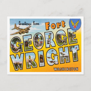 Greetings from Fort George Wright, Washington Postcard