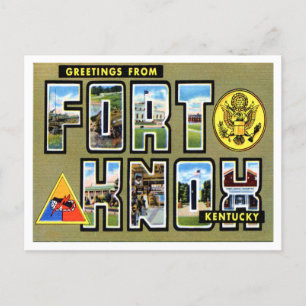 Greetings from Fort Knox, Kentucky Vintage Travel Postcard