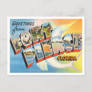 Greetings from Fort Pierce, Florida Vintage Travel Postcard