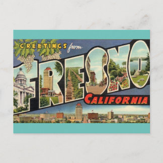 Greetings from Fresno Ca. Travel Postcard
