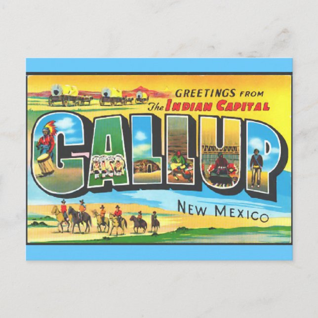 Greetings from Gallup Postcard (Front)