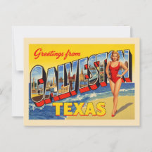 Greetings from Galveston Texas Vintage