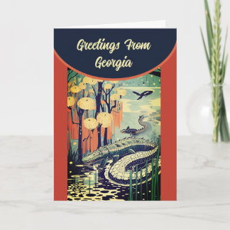 Greetings from Georgia Customisable Artsy Card