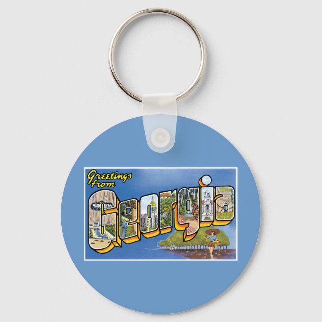 Greetings from Georgia! Key Ring (Front)