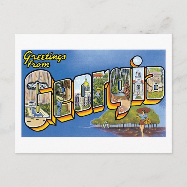 Greetings from Georgia! Postcard (Front)