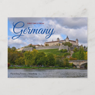 Greetings from Germany Marienberg Würzburg Postcard