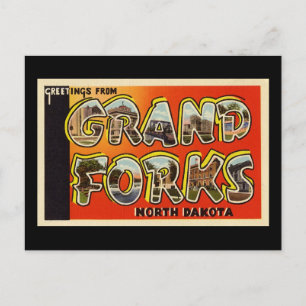 Greetings from Grand Forks North Dakota Postcard