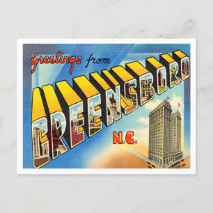 Greetings from Greensboro, North Carolina Travel Postcard