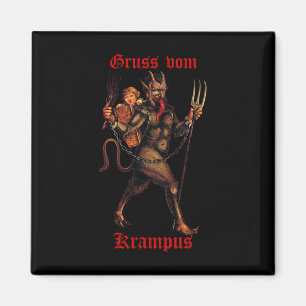 Greetings From Gruss Vom Krampus Christmas Festive Magnet