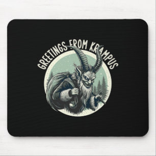 Greetings From Gruss Vom Krampus Christmas Festive Mouse Pad