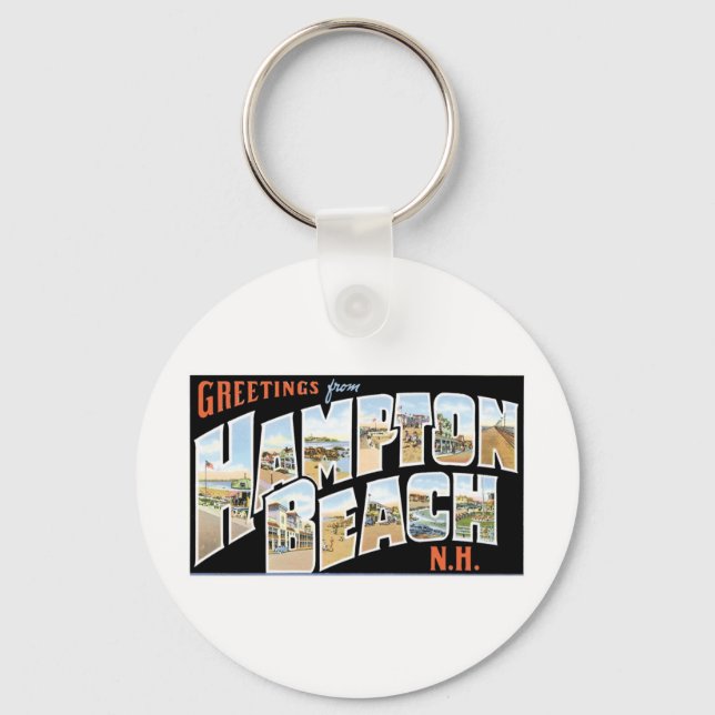 Greetings from Hampton Beach, New Hampshire Key Ring (Front)