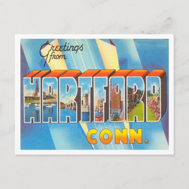 Greetings from Hartford, Connecticut Travel Postcard (Front)
