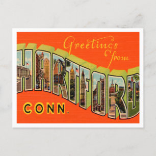 Greetings from Hartford, Connecticut Travel Postcard