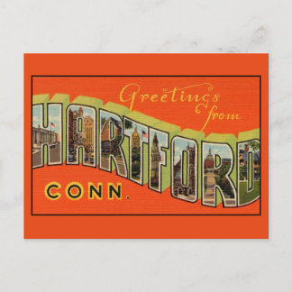 Greetings from Hartford Large Letter Postcard