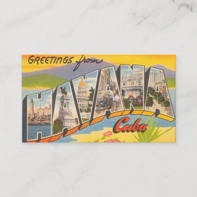 Greetings From Havana Cuba Business Card (Front)