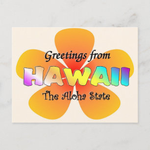 Greetings from Hawaii Postcard