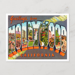 Greetings from Hollywood, California Travel Postcard