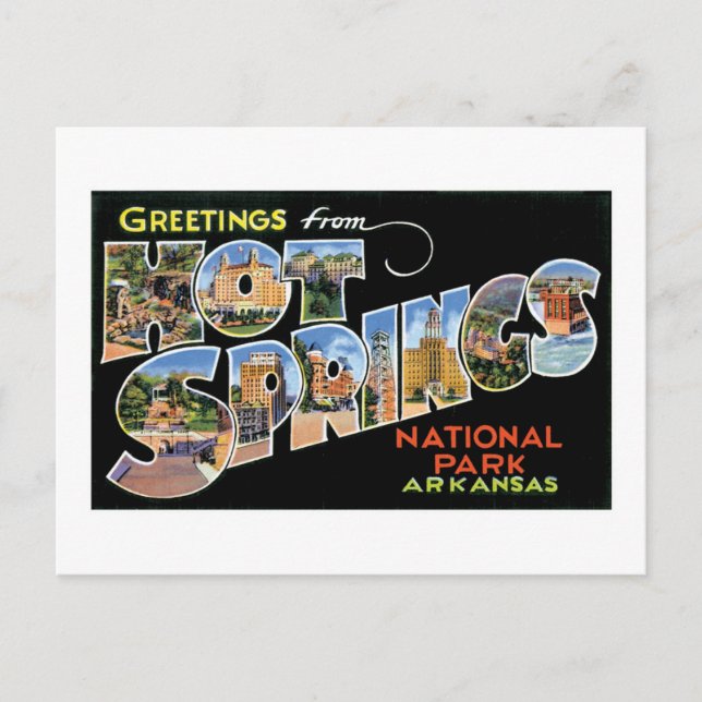 Greetings from Hot Springs! Postcard (Front)