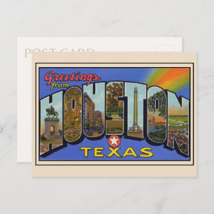 Greetings from Houston,Texas 1936 Large Letter Postcard