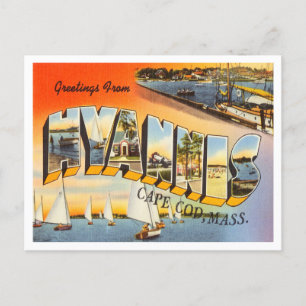 Greetings from Hyannis, Cape Cod, Massachusetts Postcard