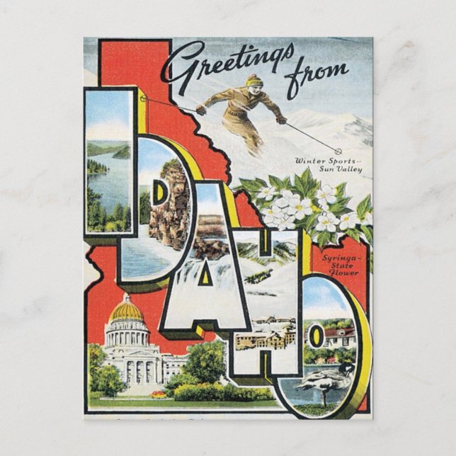 Greetings From Idaho Postcard (Front)