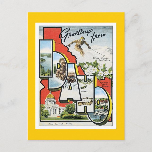 Greetings From Idaho Postcard (Front)