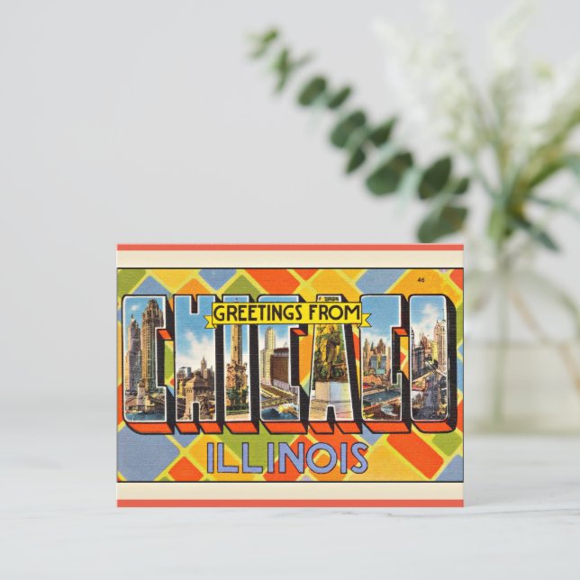Greetings from Illinois Postcard (Standing Front)