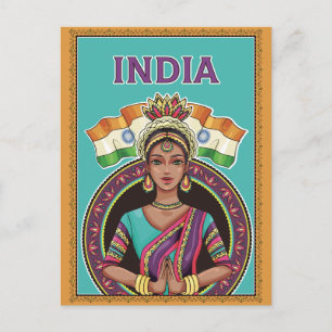 Greetings From India Postcard