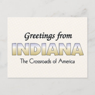 Greetings from Indiana Postcard