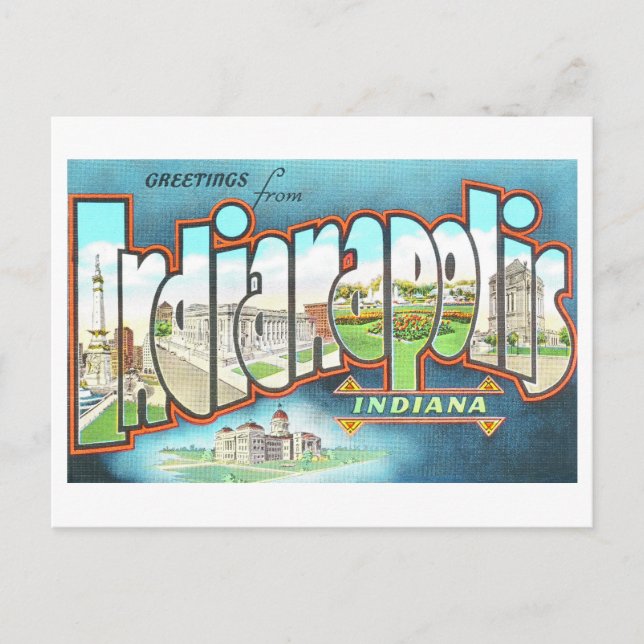 Greetings from Indianapolis Postcard (Front)