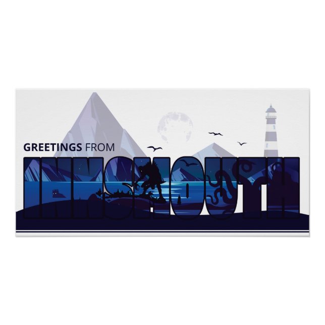 Greetings from Innsmouth Devils Reef Lovecraft Poster (Front)