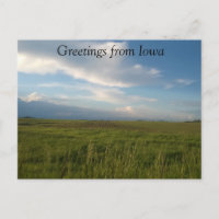 Greetings from Iowa postcard