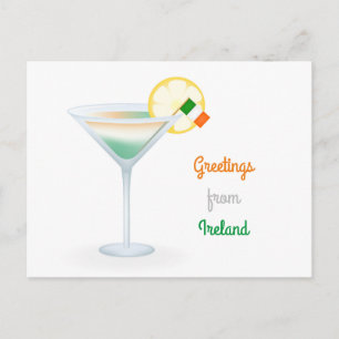 Greetings From Ireland Cocktail Holiday Card