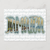 Greetings from Jamaica postcard