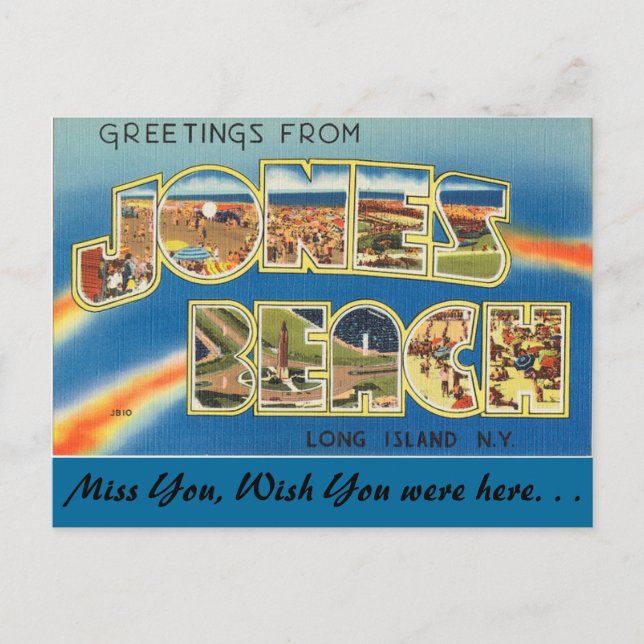 Greetings from Jones Beach Postcard (Front)