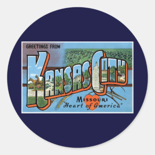 Greetings from Kansas City! Classic Round Sticker