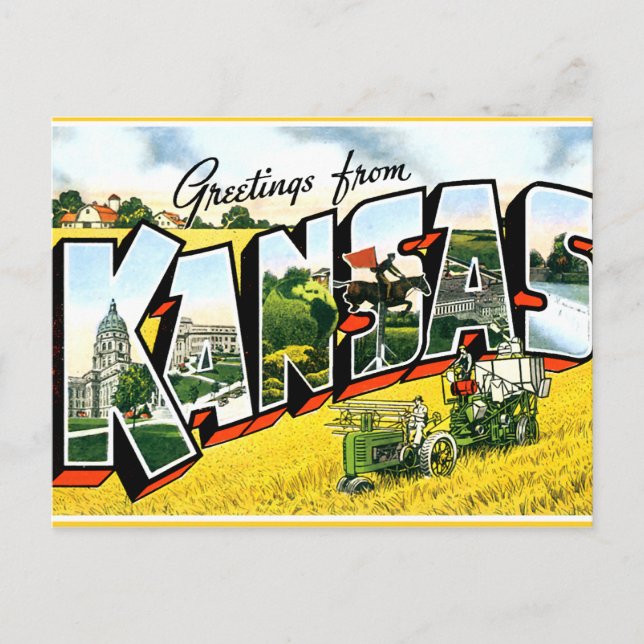 Greetings from Kansas Postcard (Front)
